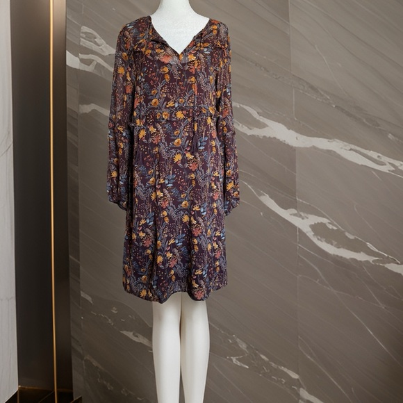 Floral Silk Dress Sz Small - Picture 3 of 10